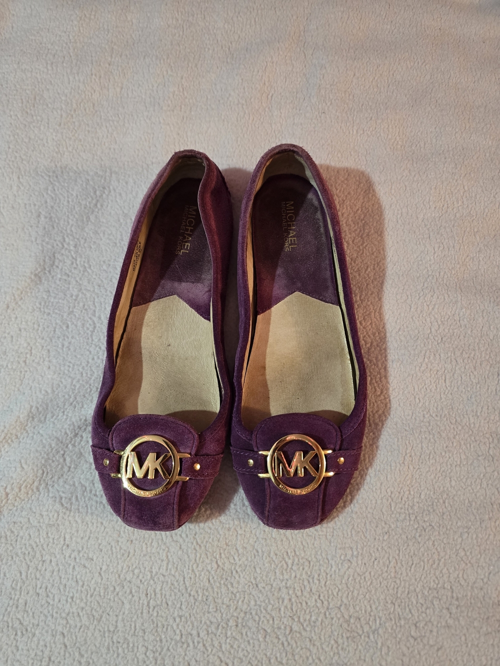 MICHAEL Michael Kors Purple Suede Logo Loafers